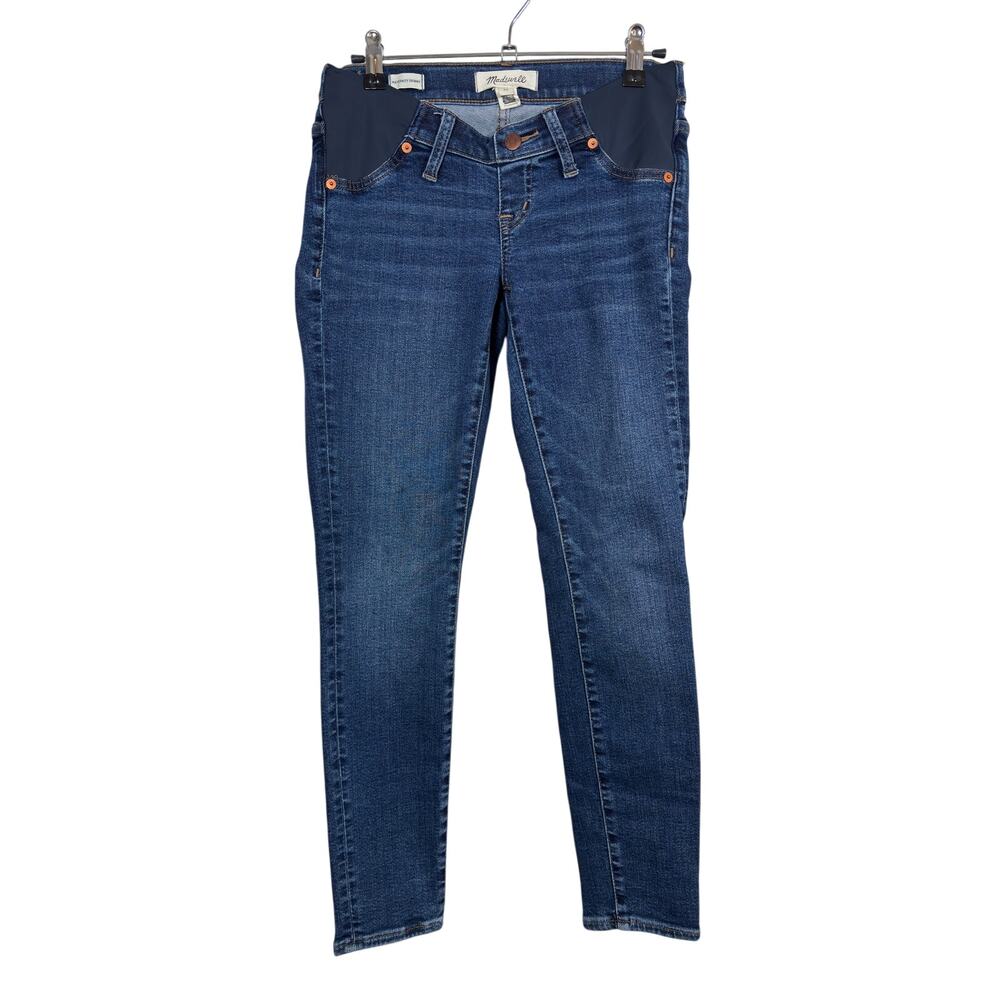 Madewell Maternity Side-Panel Skinny Jeans Womens 24 Blue Wendover Wash Stretch